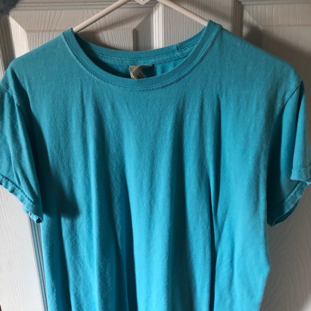 Plain Comfort Colors Blue Short Sleeve Tee